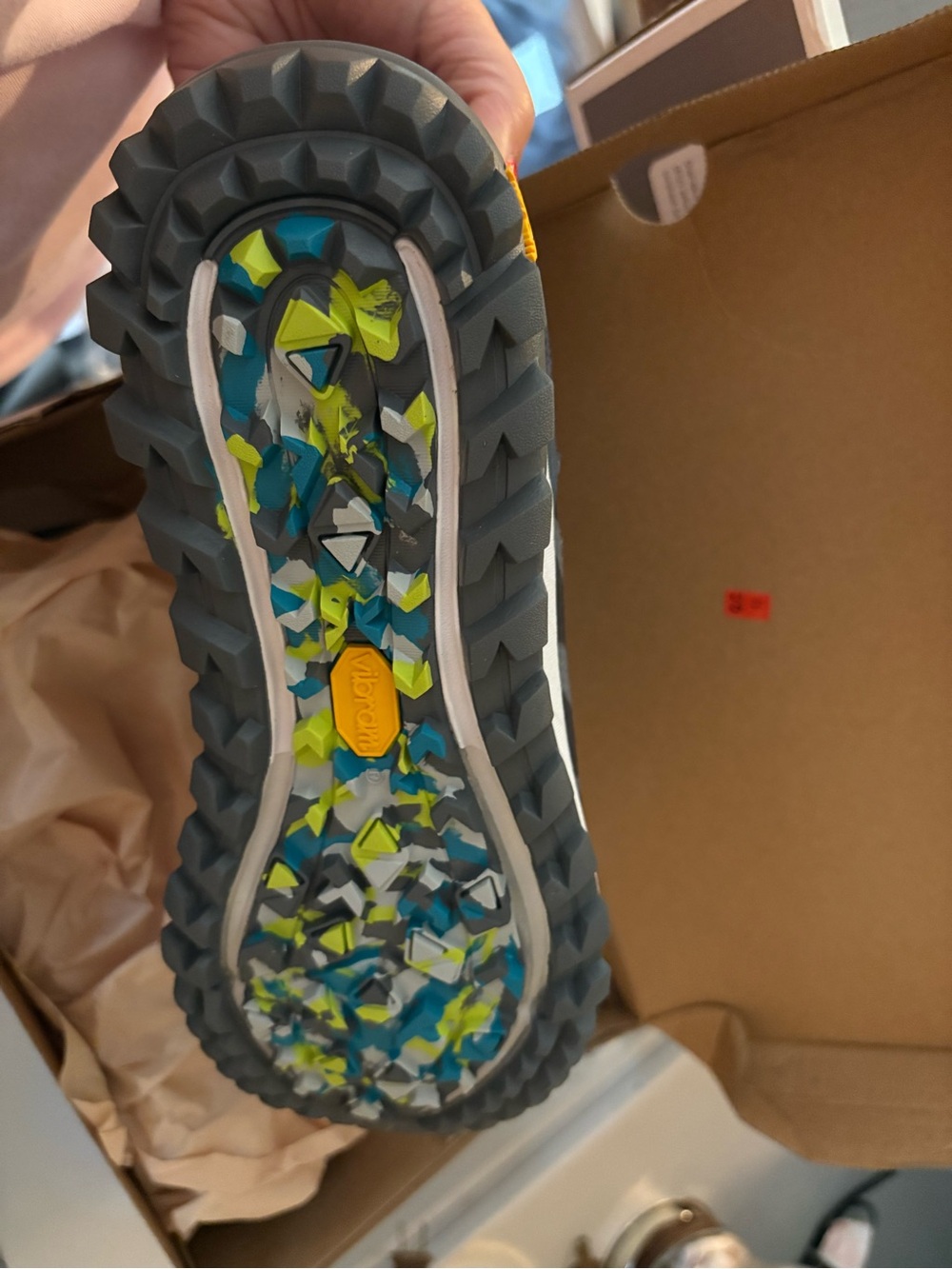 Merrell Gray and Teal Trail Running Shoe - Picture 3 of 4